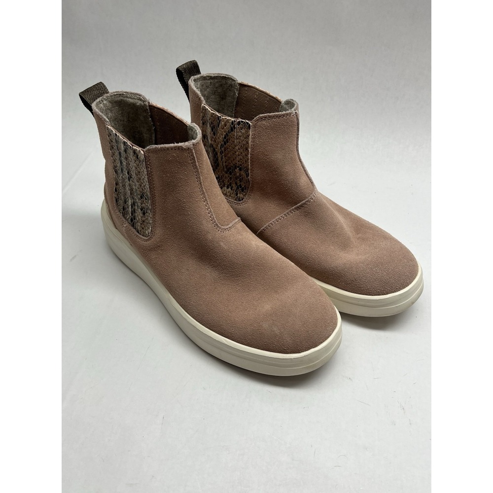 Hey Dude Boots Womens Size 7 Vic Suede Chelsea Ankle Pull On Pink